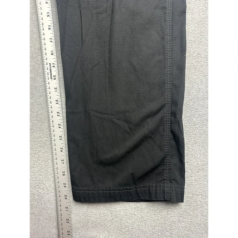 Carhartt Pants Mens Small 30x30 Scrubs Black Cargo Elastic Waist Canvas Workwear